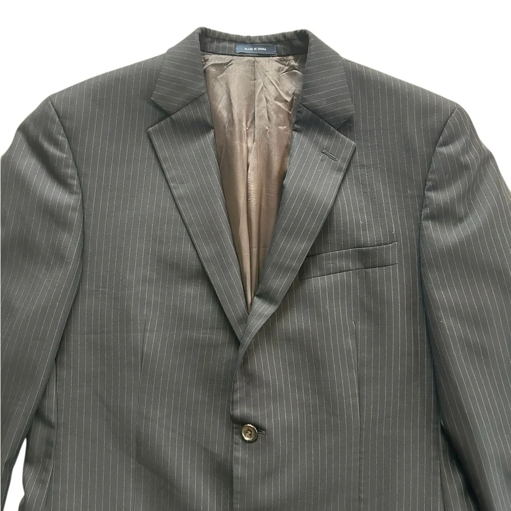 Ralph Lauren Wool Men’s size 42L Blazer Jacket Sport Coat Black & white striped